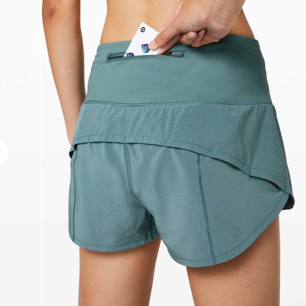“Aquatic Green” High Waisted Speed Shorts